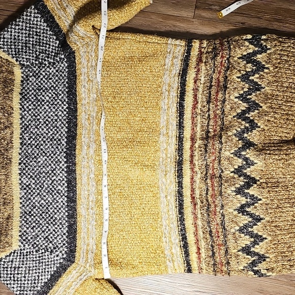 Womens The Normal Brand Anthropologie Yellow and Brown Knit Cardigan Small - Picture 6 of 9